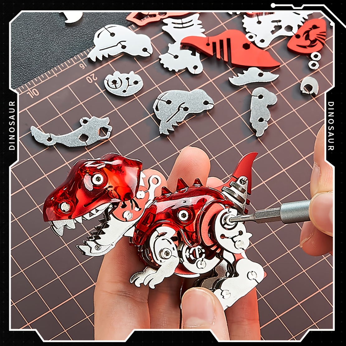Q-Version Dinosaur 3D Metal Stainless Steel Puzzle Model